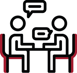People having a conversation.